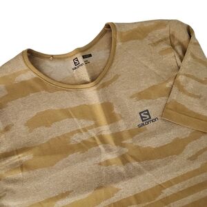 SALOMON XA Camo Performance Tee yellow mustars camo size large